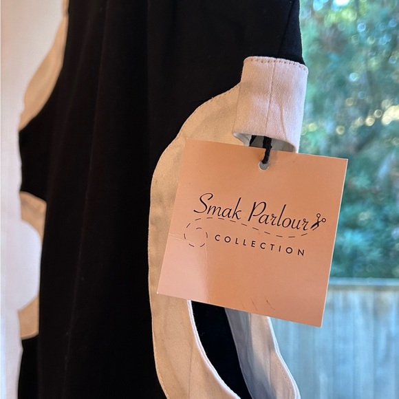 NWT-Sz 1X-Smak Parlour 1960’s black & white cutout cotton shift dress 🖤🤍🖤 - Picture 8 of 9